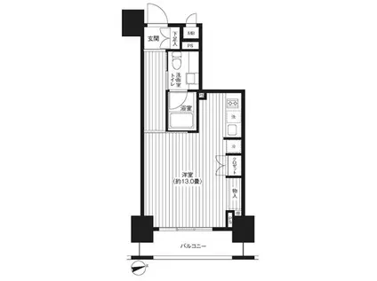 レジディア新御徒町(ワンルーム/5階)の間取り写真