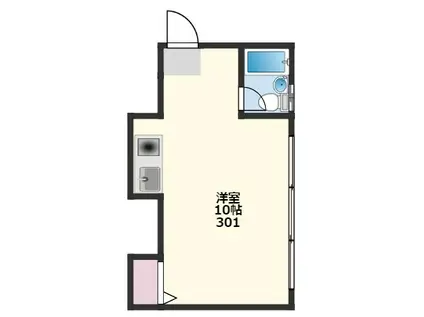 トレンディー辻堂(ワンルーム/3階)の間取り写真