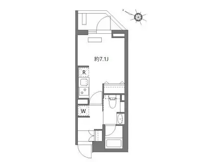 アゼスト阪東橋2(ワンルーム/10階)の間取り写真