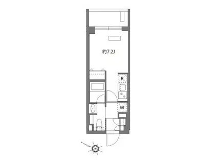 アゼスト阪東橋2(ワンルーム/7階)の間取り写真