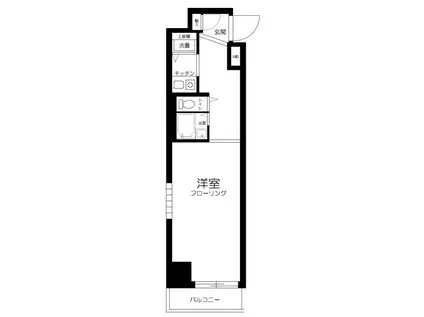 スカイノブレ御徒町(ワンルーム/2階)の間取り写真