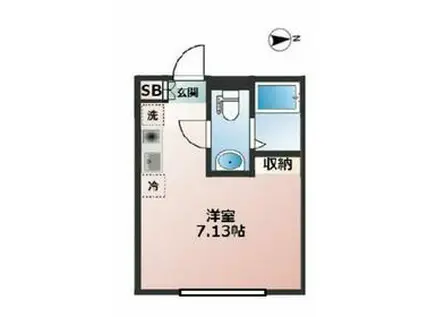 BASE上板橋(ワンルーム/1階)の間取り写真