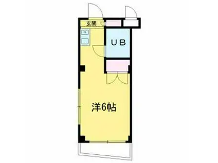 ヴィラモノエ(ワンルーム/2階)の間取り写真