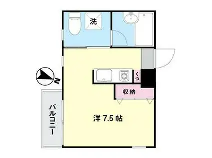 アミューズラクール中野(ワンルーム/2階)の間取り写真