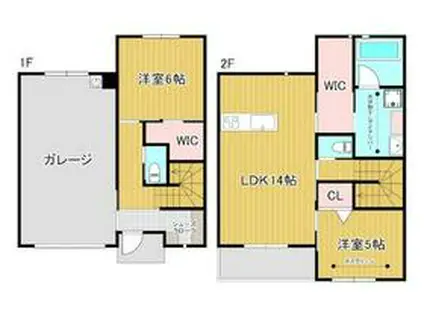 仮)大蒲町新築ガレージハウスB棟(2LDK)の間取り写真