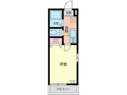 コスモAOI東神奈川(1K/3階)の間取り写真