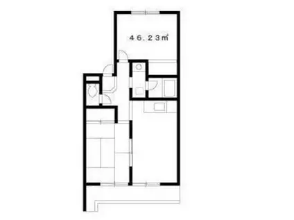 エクセルハイム(2DK/1階)の間取り写真