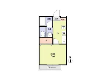 ARGIONE高島平(1K/1階)の間取り写真