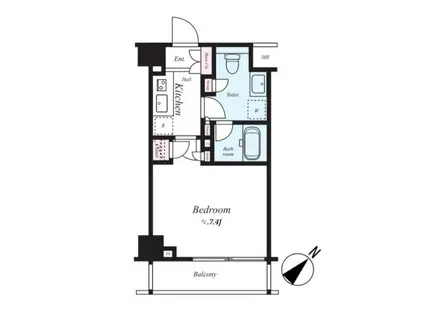 プレール・ドゥークときわ台(1K/3階)の間取り写真