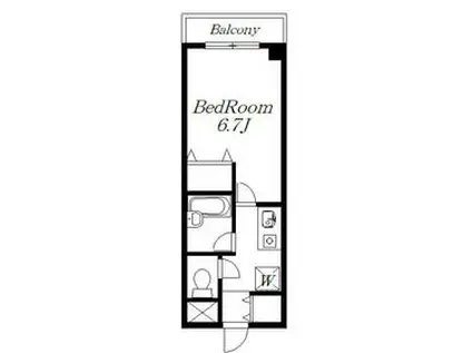 アクシーズⅦ(1K/5階)の間取り写真