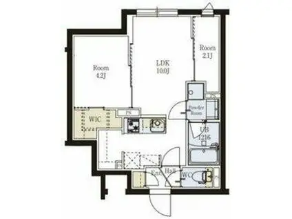 プロスタイルウェルス東武練馬Ⅱ(2LDK/4階)の間取り写真