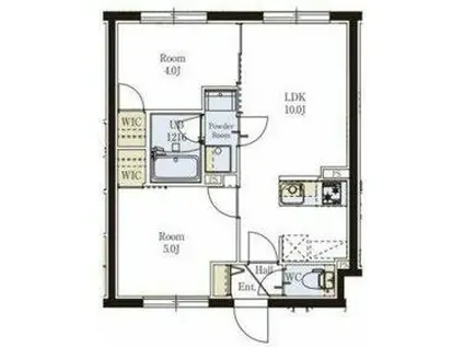 プロスタイルウェルス東武練馬Ⅱ(2LDK/4階)の間取り写真