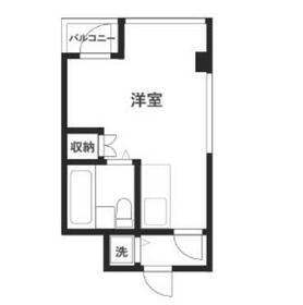 コンド六番館(ワンルーム/6階)の間取り写真