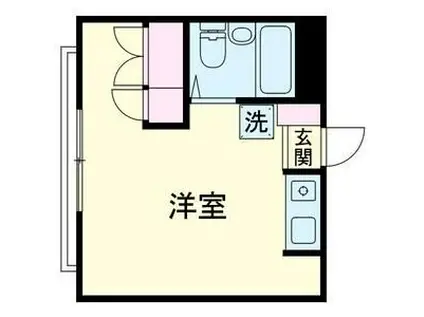 エリア中山(ワンルーム/1階)の間取り写真
