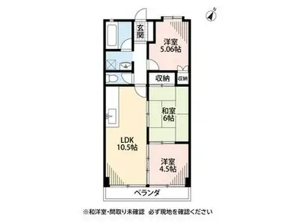 LA VIERES(3DK/3階)の間取り写真