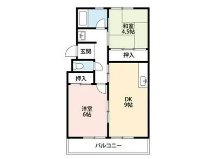 柏原農住団地S棟(2DK/3階)の間取り写真