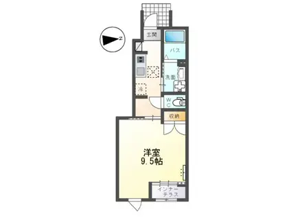 ひたちなか市大字稲田字原野 アパート(1K/1階)の間取り写真