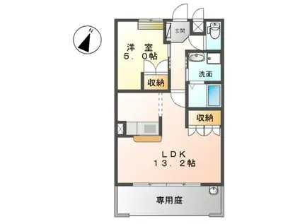 フォーシーズンフォレスト(1LDK/1階)の間取り写真