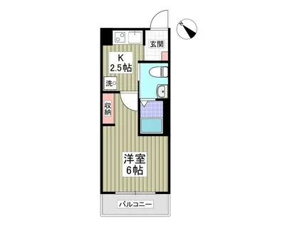 ラフィネ(1K/3階)の間取り写真