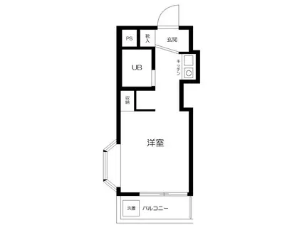 スカイコート向島第2(ワンルーム/2階)の間取り写真
