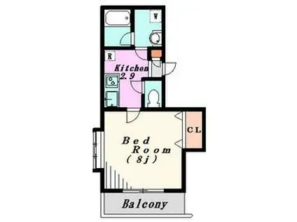 アーバン56(1K/4階)の間取り写真