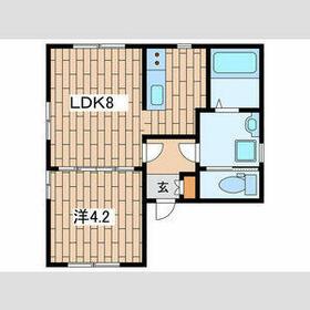 品川区南大井5丁目計画(1LDK/5階)の間取り写真