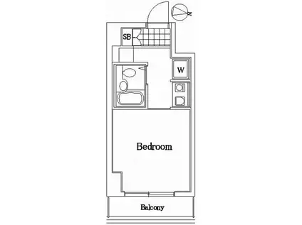 サンマンションアトレ大山(1K/2階)の間取り写真