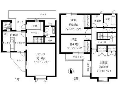 東京地下鉄有楽町線 護国寺駅 徒歩9分 2階建 築36年(3LDK)の間取り写真