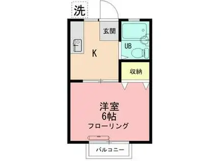 ハイツイトウ(1K/1階)の間取り写真