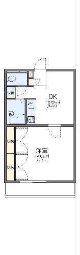 レオパレスマヒト97(1DK/2階)の間取り写真
