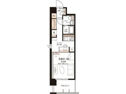 RICCO COLLINA(ワンルーム/5階)の間取り写真