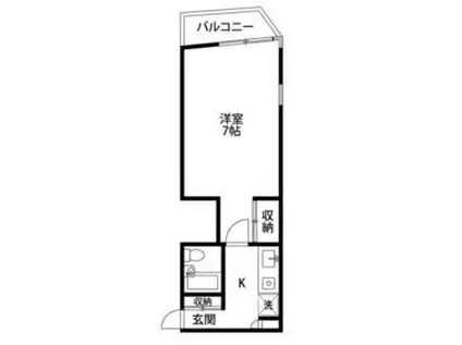 アオキビル第28(1K/4階)の間取り写真