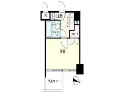 ベルメゾン二子(1K/5階)の間取り写真