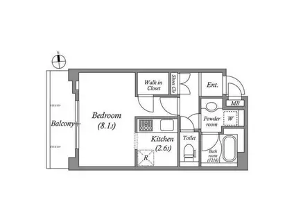 レジデンス新蒲田スクエア(1K/5階)の間取り写真