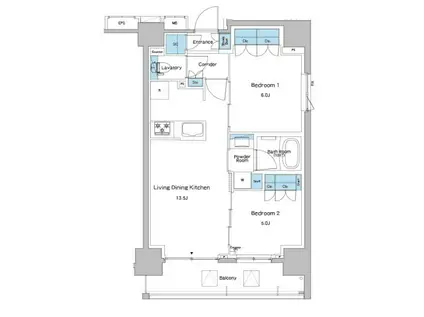 ルフォンプログレ志村坂上(2LDK/4階)の間取り写真