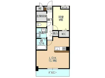 ラ・ブリエ小幡(1LDK/2階)の間取り写真