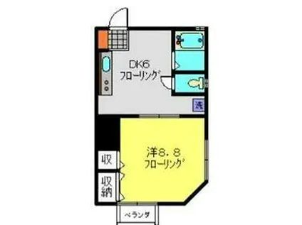 メゾン池田E棟(1DK/1階)の間取り写真