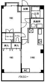 エマーレ板橋四葉(2LDK/1階)の間取り写真
