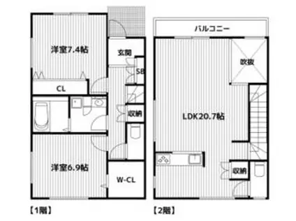 パレスコート(2LDK)の間取り写真