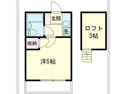 ロフティA-ONE(1K/1階)の間取り写真