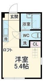 ハーミットクラブハウス弘明寺Ⅱ(ワンルーム/1階)の間取り写真