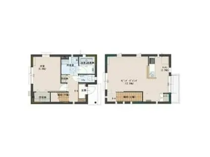 東武鉄道日光線 栃木駅 徒歩5分 2階建 築2年(1LDK)の間取り写真