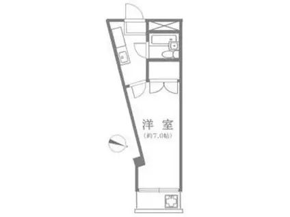 カオパレス ナンバー7(1K/1階)の間取り写真