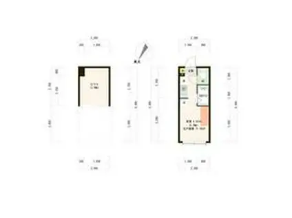 ハーモニーテラス板橋栄町(ワンルーム/1階)の間取り写真