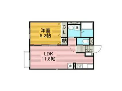 ソレイユⅡ(1LDK/1階)の間取り写真