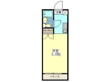 アネックス93(1K/2階)の間取り写真