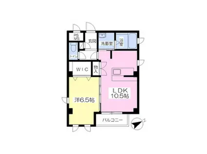 セブンツー(1LDK/2階)の間取り写真