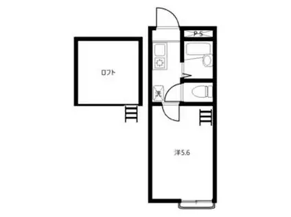 ロッシェル千代田(1K/2階)の間取り写真