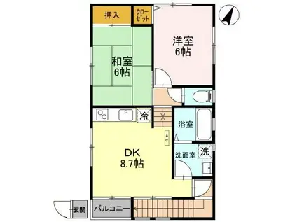 Shojian(2DK)の間取り写真