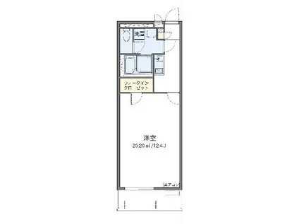 クレイノコンフォルト(1K/1階)の間取り写真